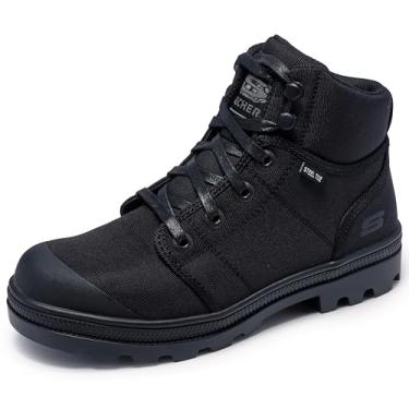 Imagem de Skechers Bota feminina Rotund Darragh Work com cadarço e bico seguro, Preto, 36