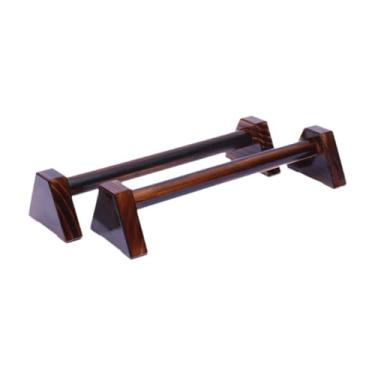 Imagem de Deevoka 2x Wood Push Up Bar Paralettes, Non Slip, Ergonomic, Push Up lida com barra de mão para tábuas de calistenia Equipamento adultos adultos, L