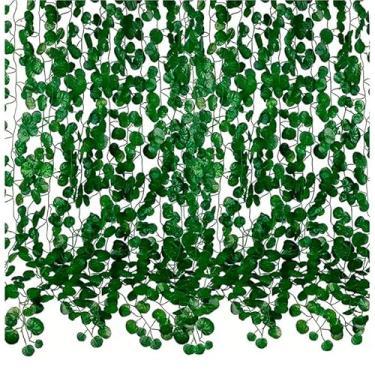 Imagem de 48 Metros Hera Verde Planta Artificial Trepadeira Ramas Folhagem Pendente(Begonia,14 Metros)