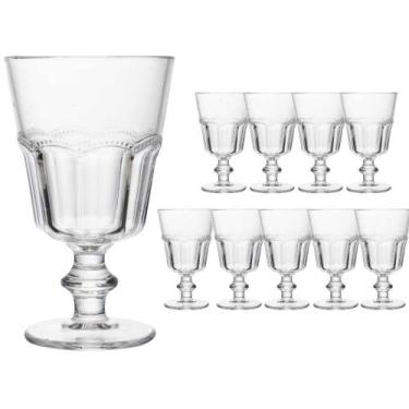 Imagem de Jogo 10 Taça de Vidro para Água Sucos Belle Epoque Transparente 225ml 
