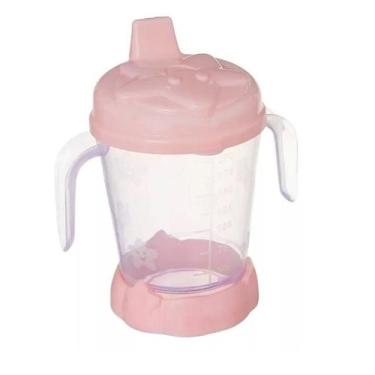 Imagem de Copo Com Bico Infantil Treinamento 200 Ml Usual Utilidades, Rosa