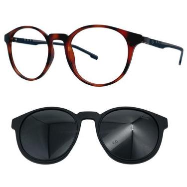 Imagem de Armação de Grau Redonda Mormaii Swap 2 6071 F39 com 1 Clipon, Cinza