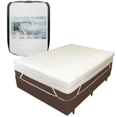 Imagem de Pillow Top Toque de Plumas Alto Percal 200 Fios Com Zíper Casal 138x18
