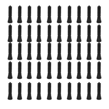 Imagem de QANYEGN 50 PCS Penas arrancando dedos, bastão de borracha para remoção de pêlos de aves, máquina automática de depilação de aves haste de depilação para peças de máquinas de (Black)