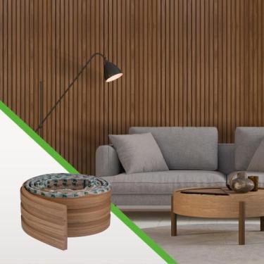 Imagem de Painel Ripado Laminado Papel de Parede EVA Autocolante Amadeirado Simu