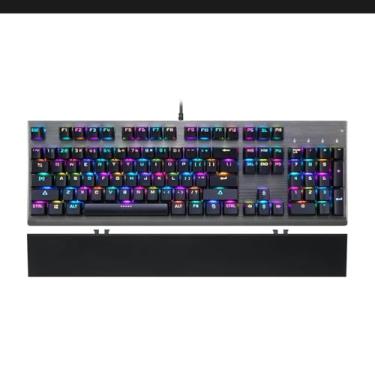 Imagem de MOTOSPEED Teclado mecânico para jogos CK108 RGB retroiluminado por LED, teclado mecânico de troca a quente de 108 teclas com base de alumínio, soquete atualizado e espumas de absorção de ruído