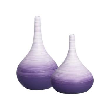 Imagem de Dupla de Vasos Decorativos de Cerâmica Jasmim M e P Lavanda