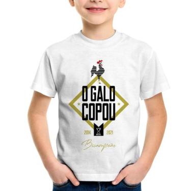 Imagem de Camiseta Infantil O Galo Copou! - Foca na Moda, Branco, 6