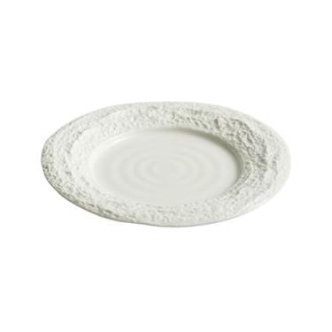 Imagem de Prato de jantar ocidental com padrão de pedra em relevo, utensílios de mesa de restaurante de hotel de cerâmica - 29,5 cm