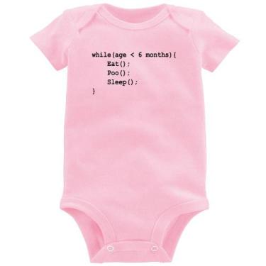 Imagem de Body Bebê Eat Poo Sleep Código - Foca na Moda, Rosa bebê, P