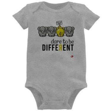 Imagem de Body Bebê Dare to be different - Foca na Moda, Cinza, GG