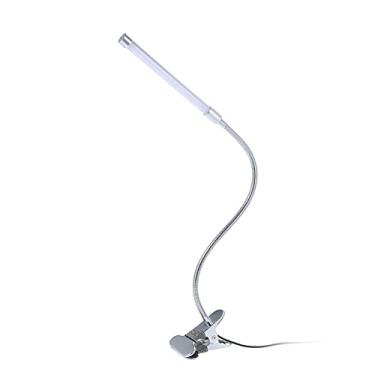 Imagem de Lâmpada de Mesa de Clipes de Pinça LED, USB Dimmable Flexível Dobrável Pescoço de Ganso LED Estudando Luz de Leitura de Leitura Iluminada Luz Iluminada para Sala de Estar Sala de