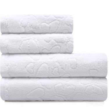 Imagem de Jogo de Toalhas Banho e Rosto Dohler 100% Algodão Romance