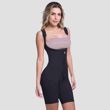 Imagem de Cinta Macaquinho Modelador Pós-cirúrgica Corselet Biobela, G, Preto