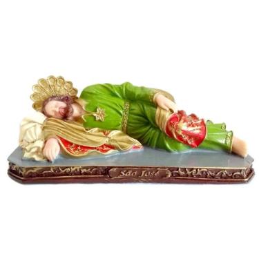 Imagem de Imagem Escultura São José dormindo 20cm Resina - Evangelize