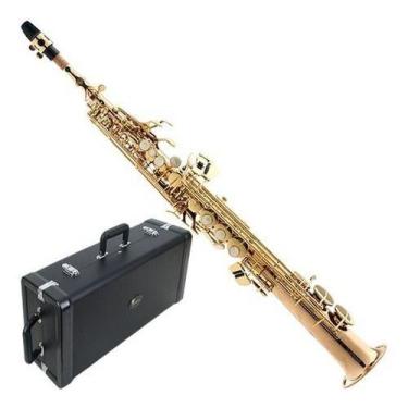 Imagem de Saxofone Soprano Reto Laqueado + Case Spx512 Eagle Envio 24h