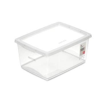 Imagem de Caixa Organizadora Com Tampa De Plástico Cristal Ordene 7,5L