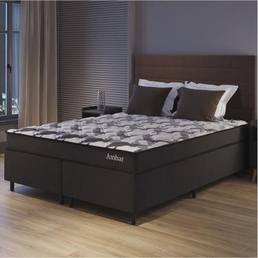 Imagem de Conjunto Colchão Ortopédico e Base Box Queen 57x158x198cm Ambar Yescasa Preto