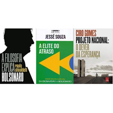 Imagem de Kit 3 livros A filosofia explica Bolsonaro + A elite do atraso + Projeto Nacional: O dever da esperança