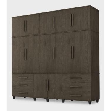 Imagem de Roupeiro Triplex Guarda Roupas Londres Casal 12 Portas Capuc