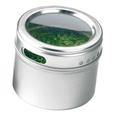 Imagem de Porta Condimento Tempero Inox Magnético Imã Geladeira