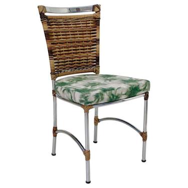 Imagem de Cadeira Em Alumínio E Fibra Sintética Jk Cozinha Edícula Cappuccino E Trancoso