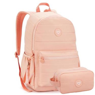 Imagem de Mochila De Costas 18 Laptop Escolar Passeio E Estojo Duplo - Seanite