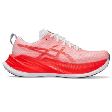 Imagem de ASICS Tênis de corrida unissex SUPERBLAST, Branco/Vermelho nascer do sol, 6 Wide Women/4.5 Men