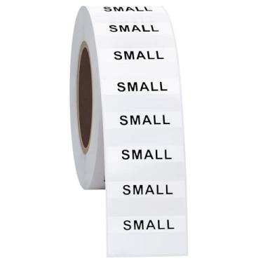 Imagem de Hycodest 250 x 7 peças adesivos de tamanho de roupas etiquetas transparentes 3,2 x 12,7 cm adesivos retangulares tamanho autoadesivo para roupas camisetas varejo (P)