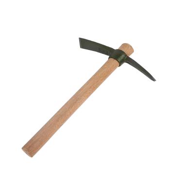 Imagem de rosyquarz Enxada de ferro fundido intacta de uma peça forjada, tratada termicamente, machado de palheta de jardim, para jardinagem, acampamento e picareta de escalada ao ar livre