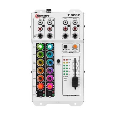 Imagem de MESA DE SOM TARAMPS T 0202 MULTICOLOR - 2 Canais Com Efeitos de Led RGB nos Botões