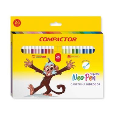 Imagem de Canetinha Gigante Neo-Pen Compactor 2,0 com 24 cores - compactor neo p
