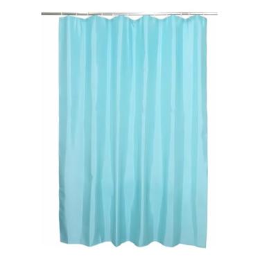 Imagem de Cortina Box Banheiro Cores Lisas 1,80 X 2,00 100% Pvc Forte Antimofo Chuveiro (Azul)