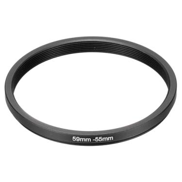 Imagem de PATIKIL Adaptador de anel descendente de 59 mm a 55 mm, anéis de filtro para lente de câmera filtros de anel de metal digital para lentes ND IR DSLR, preto