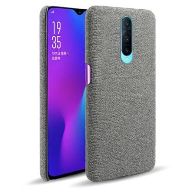 Imagem de Capa para OPPO R17 PRO,Capa desenhada em lona,Case Protetora Ultrafina com Empunhadura Macia,Design em Tecido Antichoque e Antiarranhões-Gray
