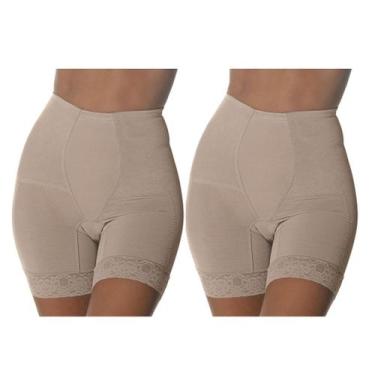 Imagem de Kit c/2 Cinta Nova Violão DeMillus 046615 Bermuda Modeladora, Bege, Be