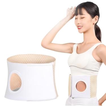 Imagem de WEEOATAR Cinto de Ileostomia Stealth Protetor de Estoma, Acesso Fácil com Adesivo Mágico, Dispositivo de Estabilização de Ostomia Respirável e Elástico para Homens e Mulheres (Bege, P)