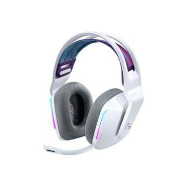 Imagem de Headset Gamer sem Fio Logitech G733 7.1 Dolby Sorround G HUB Drivers 40mm RGB Branco 981-000882-Unissex