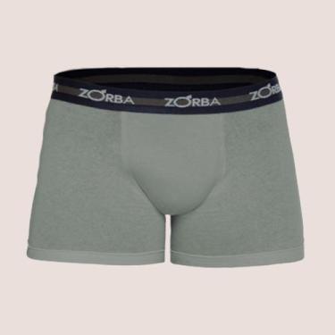 Imagem de Cueca Boxer Sem Costura Algodão Confortável Zorba Original, Grafite, X
