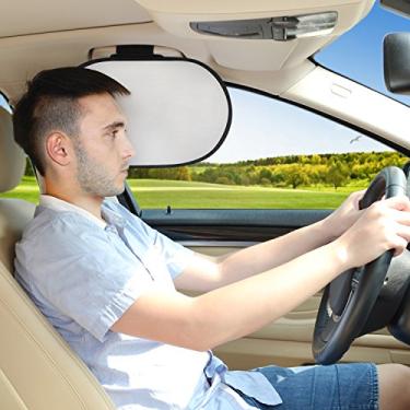 Imagem de Janela de carro Sunahde TFY Carro Interior Alça de Teto Montado Bloqueador Solar e Protetor Solar - Prata