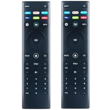 Imagem de (Pacote com 2) Controle remoto de substituição XRT140L aplicável para Vizio Smart TV D24h-G9 D32h-G9 V505-H9 V506-G9 V555-G1 M65Q8-H1 M706X-H3 P75Q9-H61 P75QX-H1 FV44 35-H1 OLED55-H1 OLED65-H1 M55Q8