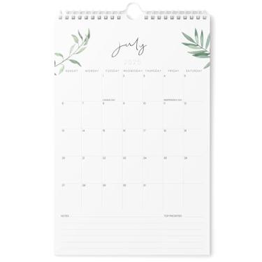 Imagem de Karto Calendário de parede 2025-2026 - vertical 28 x 43 cm de julho de 2025 a dezembro de 2026 - Aumente sua produtividade e planejamento fácil com o calendário mensal estético - Verde