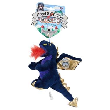 Imagem de Bow Wow Brinquedo de pelúcia para cães Fantasy Creature – Dino ou dragão que rangem e enrugam – jogar, buscar e brincar – macio e durável – as cores podem variar