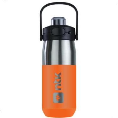 Imagem de Garrafa Térmica Inox 750ml Água Fria Quente Ntk Isomax Laranja - Nauti