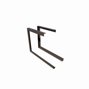 Imagem de Kit 2 Suporte Prateleira Nicho Reforçada Dupla 45x30cm - BHS Metais e 