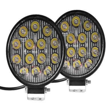 Imagem de Farol Auxiliar de Milha Redondo Led 42w 14 Led 6000k - par
