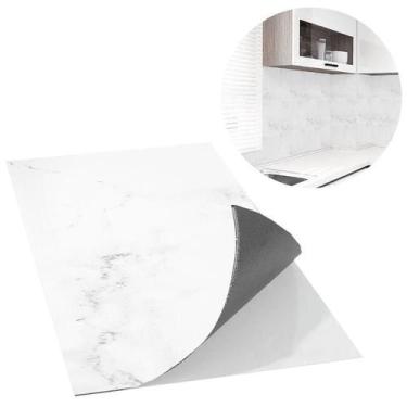 Imagem de Kit 10 Placas Autocolantes Adesivo Branco Fosco 60X30 - Brinovar