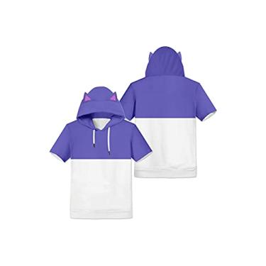 Imagem de Moletom com capuz The Owl House Luz Noceda TOH Cosplay Fantasia de manga curta Camisetas de Halloween para meninos e meninas (3GG, luz noque)