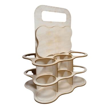 Imagem de Porta Garrafa Mdf 6 Lugares Suporte Cerveja