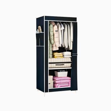 Imagem de Guarda Roupa Closet Dobrável Organizador - Azul Escuro